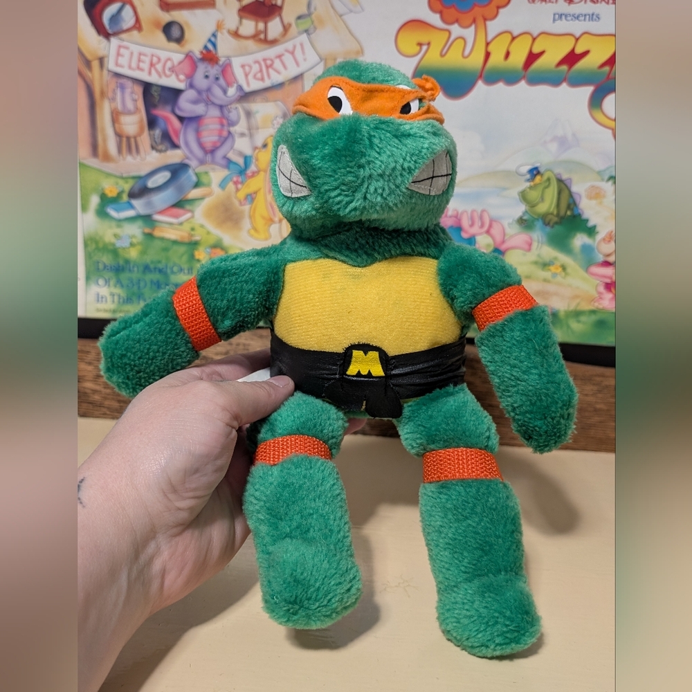Michaelangelo Vintage 1989 Ace TMNT Teenage Mutant Ninja Turtle Plush 8" Figure